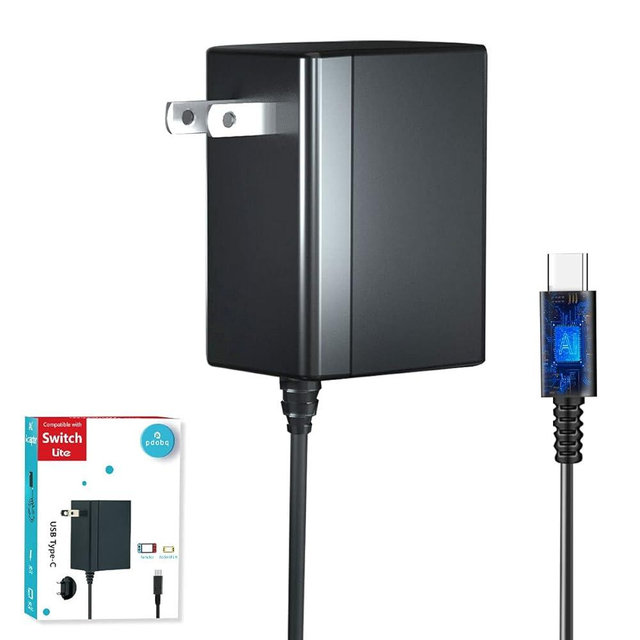 Charger for Nintendo Switch with 5FT Charging Cable, AC Power Supply Adapter for Nintendo Switch/LITE/OLED Work as Original Charger, Support Switch TV Dock Mode Output 15V2.6A USB C Chargers