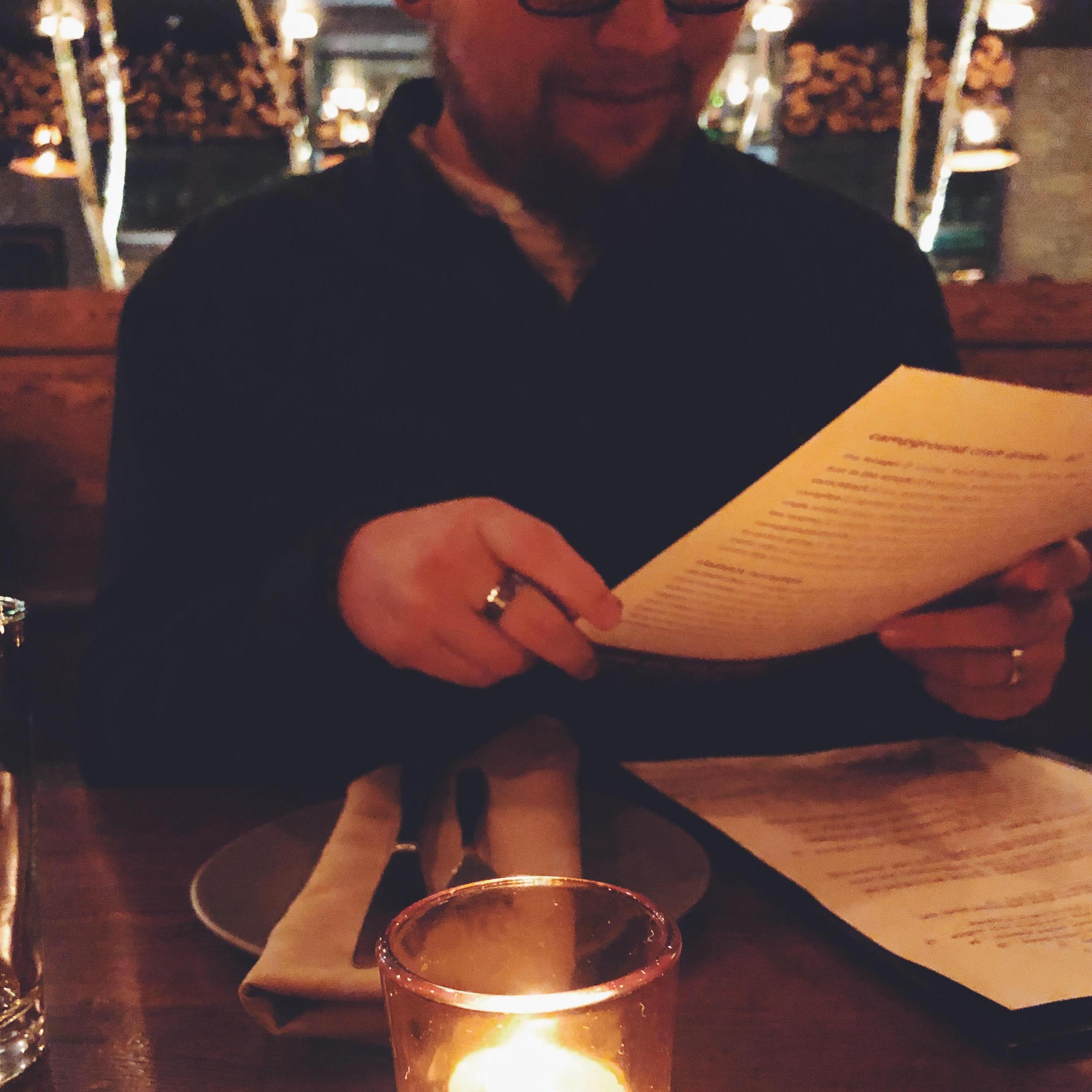 A fancy birthday dinner.