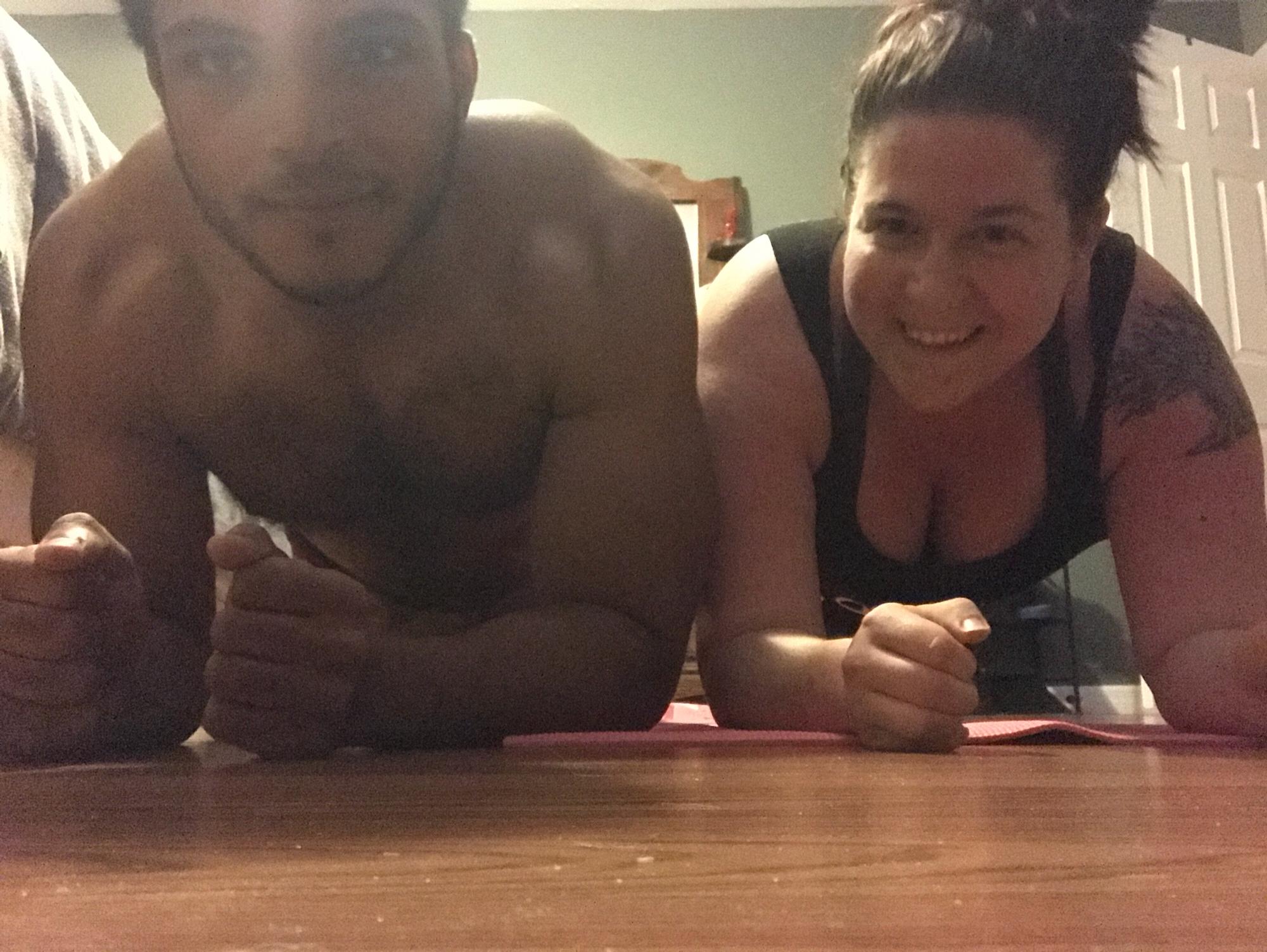 Couples who plank together, stay together.