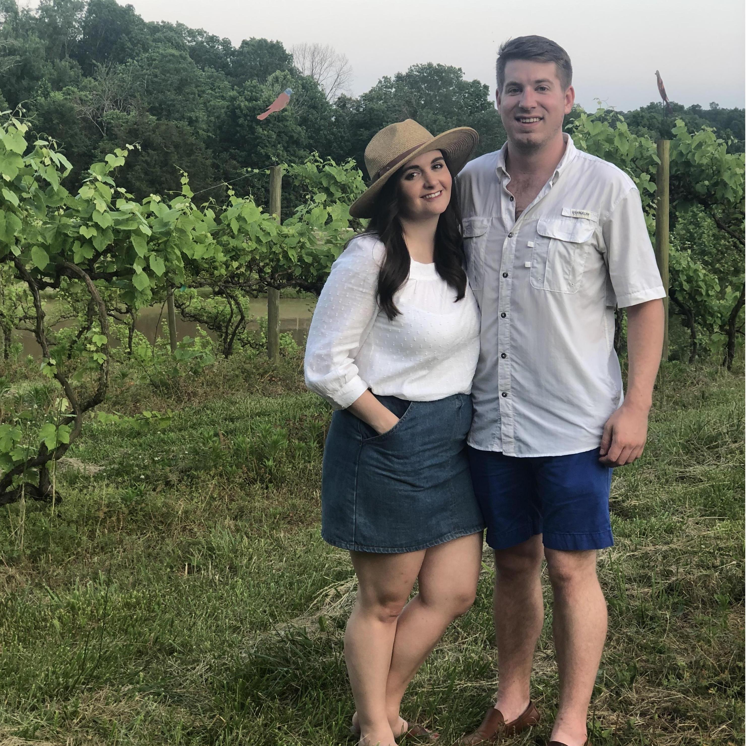 Meghan's first trip back to Missouri with Michael--A great day spent with friends visiting the vineyards.