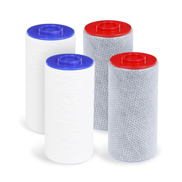 Replacement Filter Set for Weddell Duo - High-efficiency Shower Water Filtration System that Removes Chlorine/PFAS/Contaminants for Better Skin and Hair Health (2R+2B)