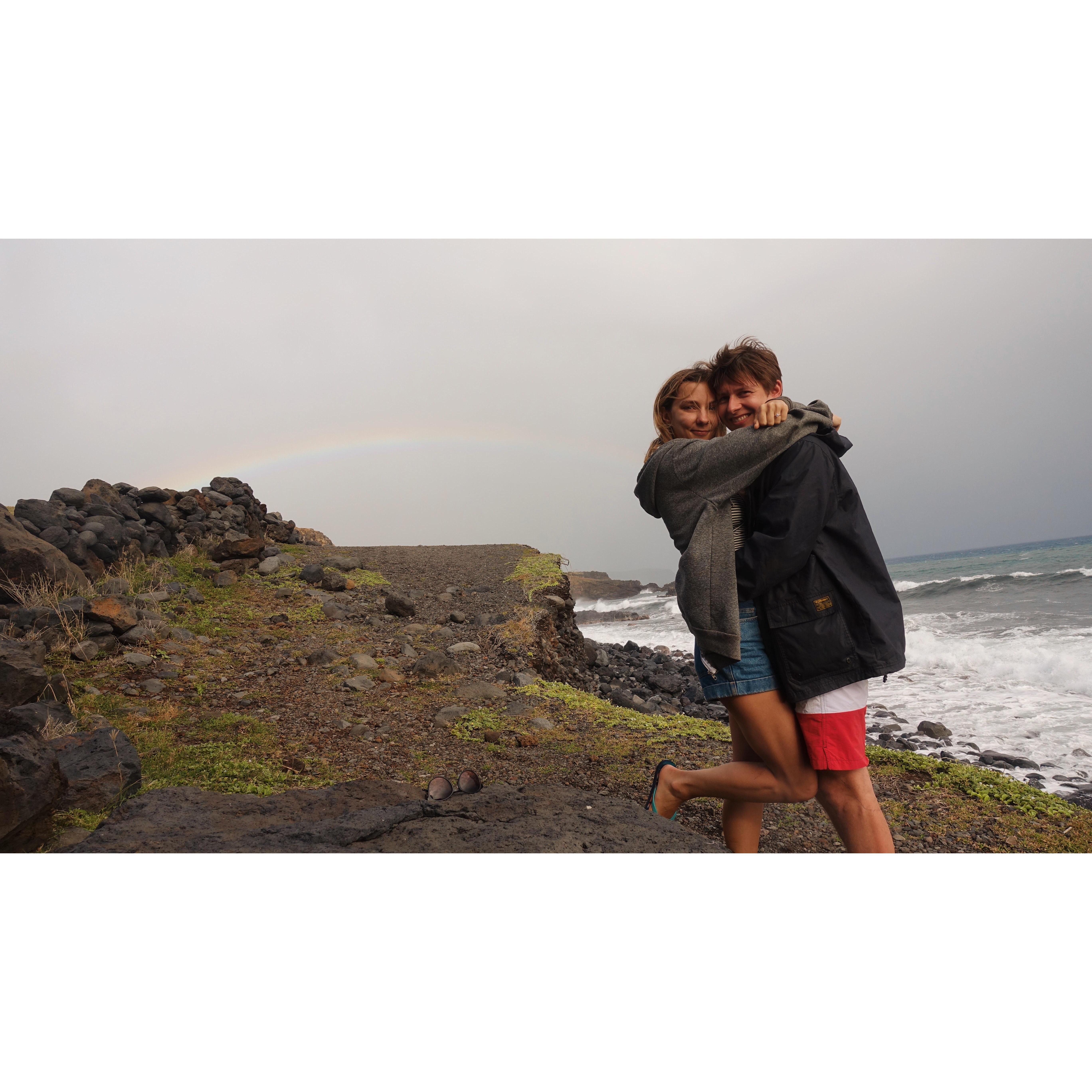 Right after we got engaged! Maui 2018