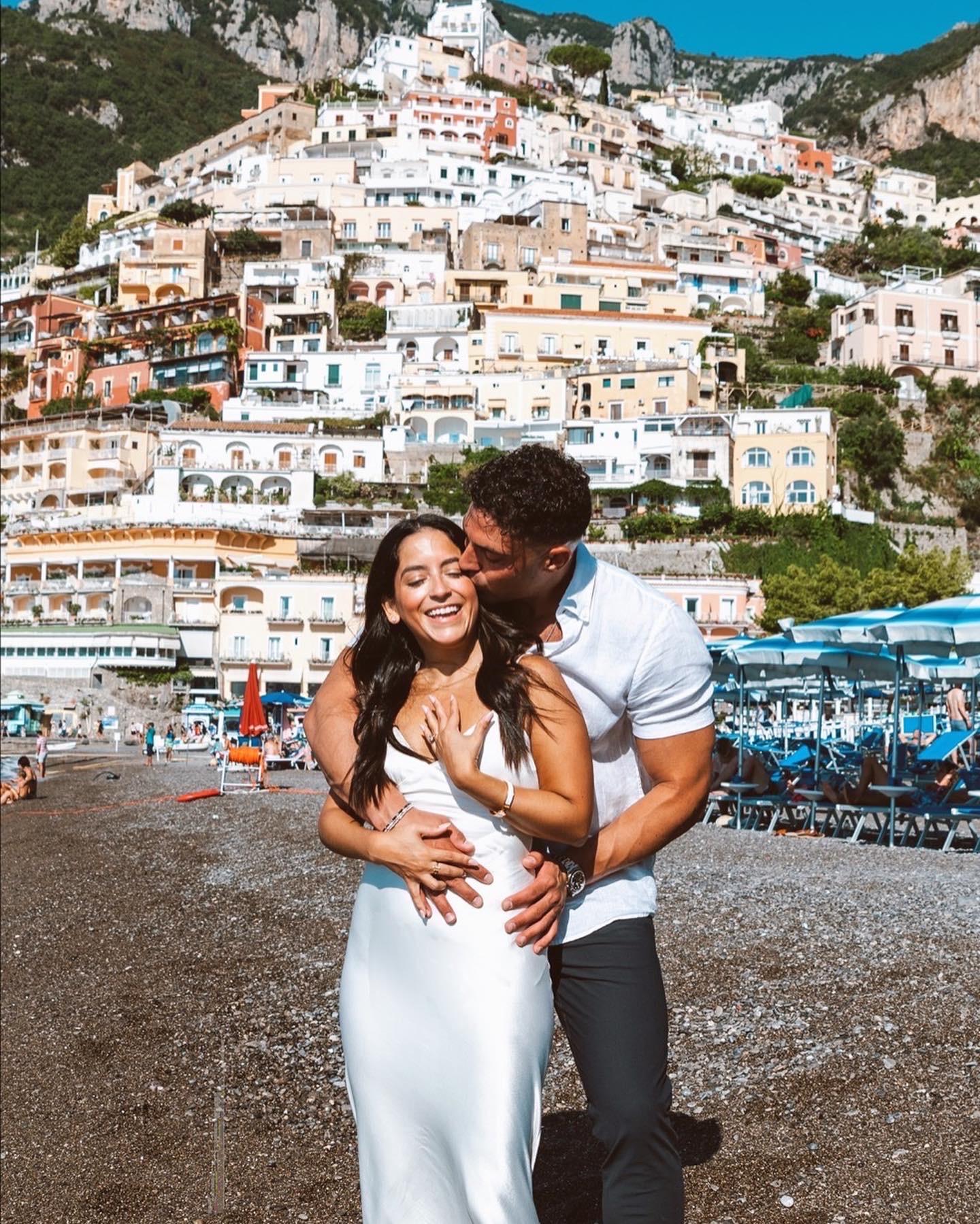 Engagement celebrations in Positano, Italy