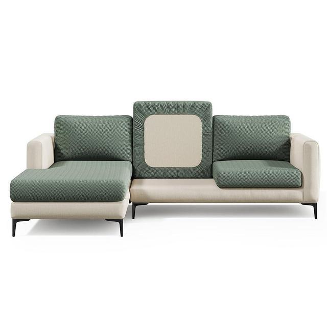 Nolan Interior Magic Sofa Cover - Classic Jacquard Back Couch Cover - Small, Cypress Green - Pet Proof, Easy Install, Stretchy Slipcover