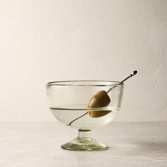 Recycled Glassware, Coupe, Non Luster, Set of 4
