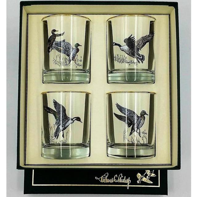 Duck Double Old Fashioned Glass Set "Waterfowl"