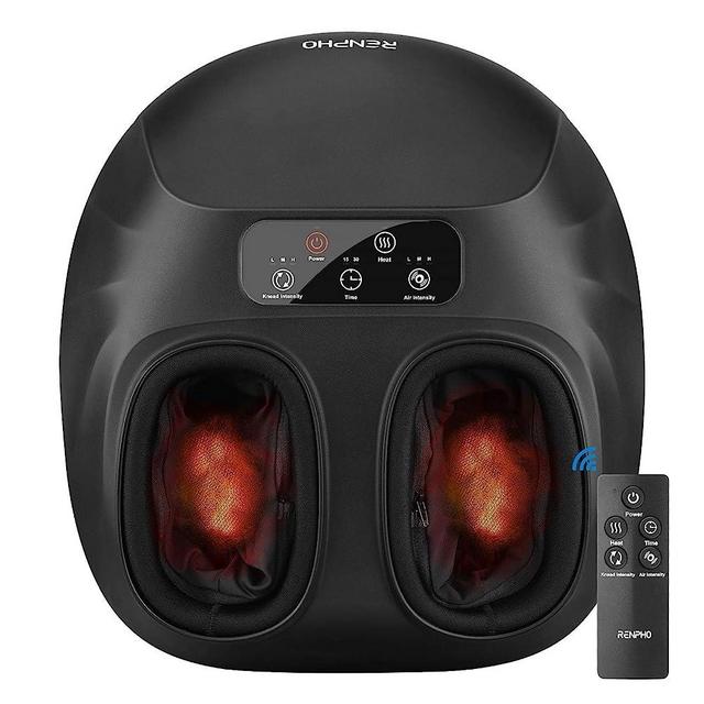 RENPHO Foot Massager Machine with Heat, Electric Shiatsu Foot Massager with Remote Control, Deep Kneading, Relieve Plantar Fasciitis and Tired Muscles, Fits Men Feet Size Up to 14, Home and Office Use