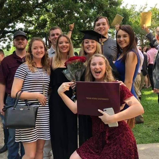 Celebrating Jackie's college graduation!