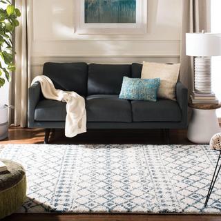 Berber Fringe Shag Liller Trellis Area Rug