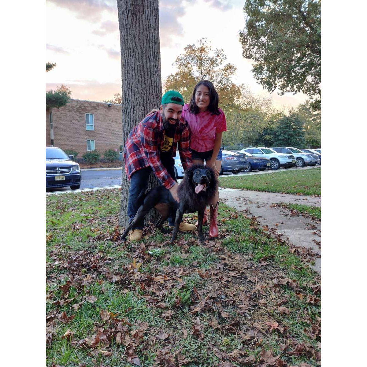 Jonathan and Yolany's 2nd Halloween couples costume as Luke and Lorelai.