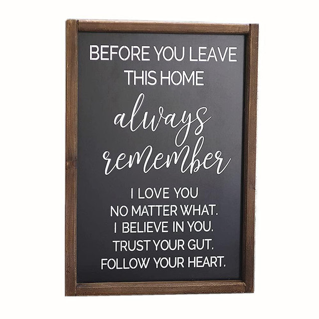 SIMPLY ANI Before You Leave This Home Sign | Entryway Sign, Sign from Parents to Kids | Farmhouse Wall Decor | Entryway Decor | I Love You | Famiy Rules | Housewarming Gifts |11x16 Inch