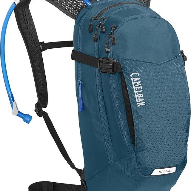 CamelBak M.U.L.E. 12 Mountain Biking Hydration Backpack - Easy Refilling Hydration Backpack - Magnetic Tube Trap 100oz