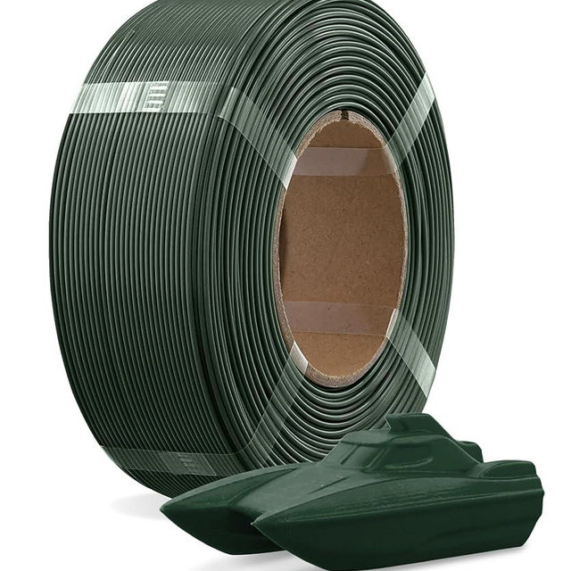 OVERTURE Refill PETG 1.75mm Spoolless 3D Printer Filament, 1kg (2.2lb) Refilament for Bambu Lab Reusable Spool, Accuracy +/- 0.02 mm, Fit Most FDM 3D Printers(Army Green)