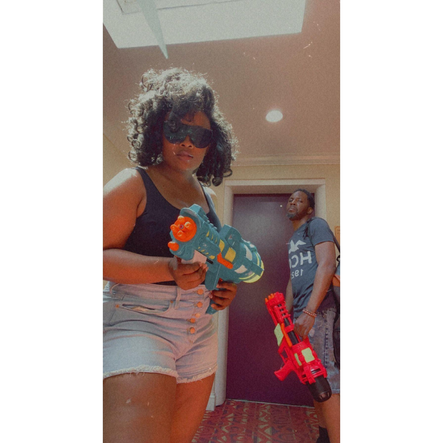 Before our water gun fight with each other