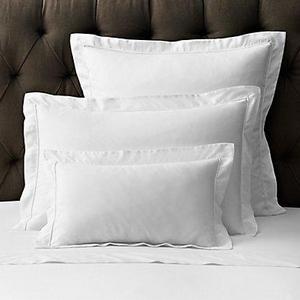 RH Italian Vintage-Washed 600-Thread-Count Sateen Flange Sham Set - WHT
