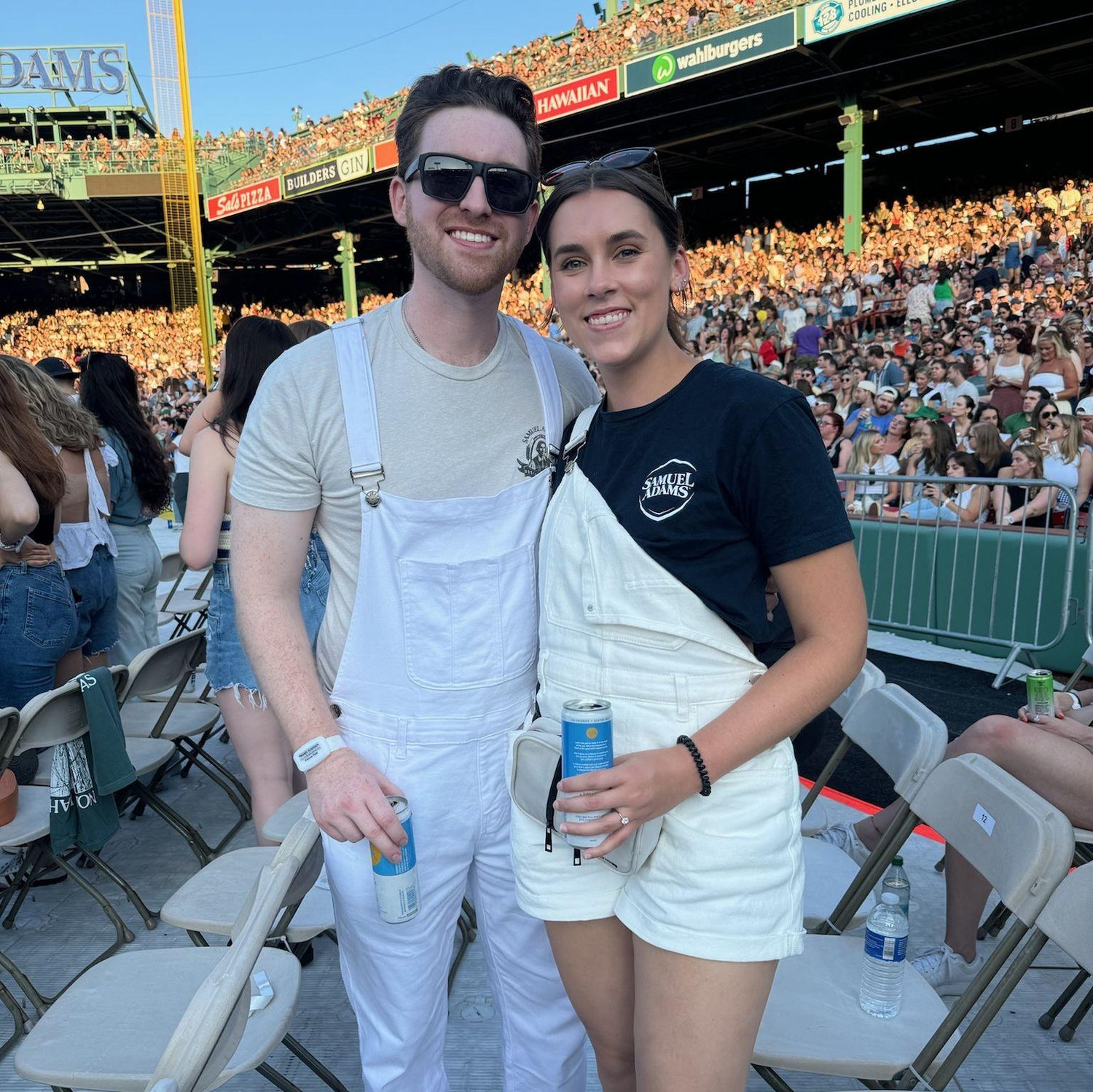 This photo was taken when we saw Noah Kahan at Fenway Park on July 19th, 2024. Our seats were on the field near first base!