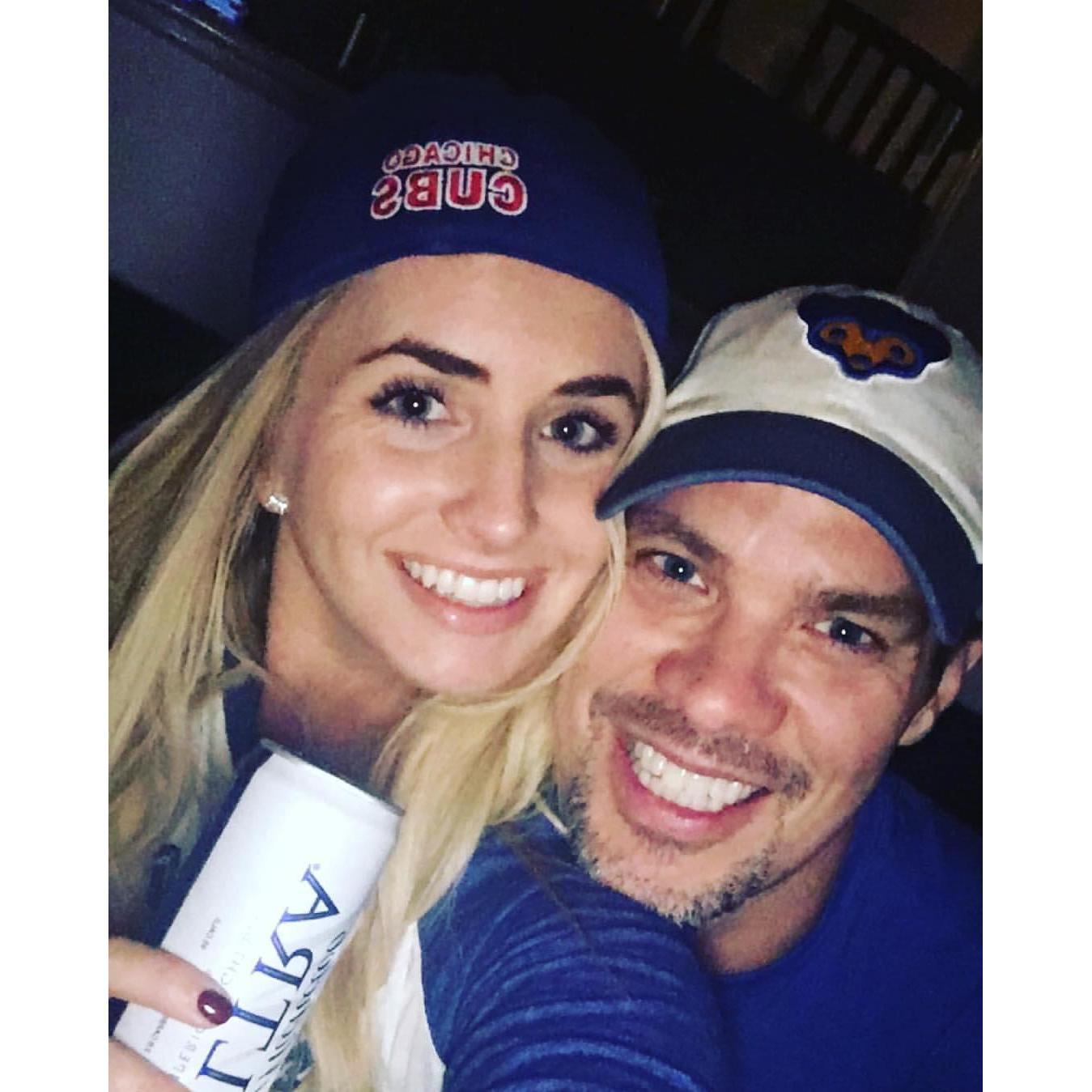 Watching the CUBS win the World Series!