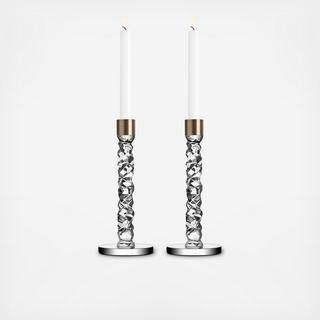 Carat Medium Candlestick, Set of 2
