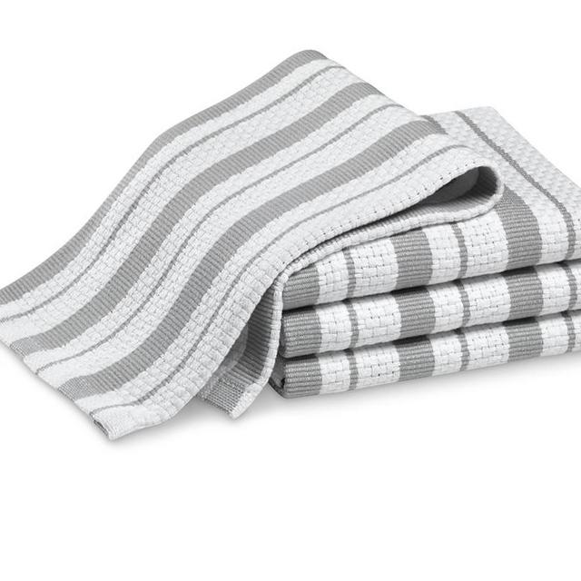 Williams Sonoma Classic Striped Dishcloths, Drizzle Grey