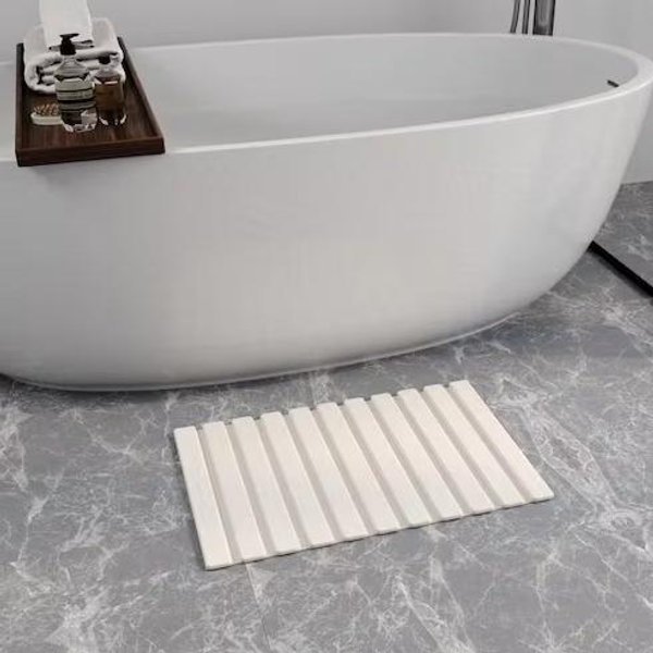 Diatomaceous Stone Bath Mat, 15.4 in. x 23.6 in.
