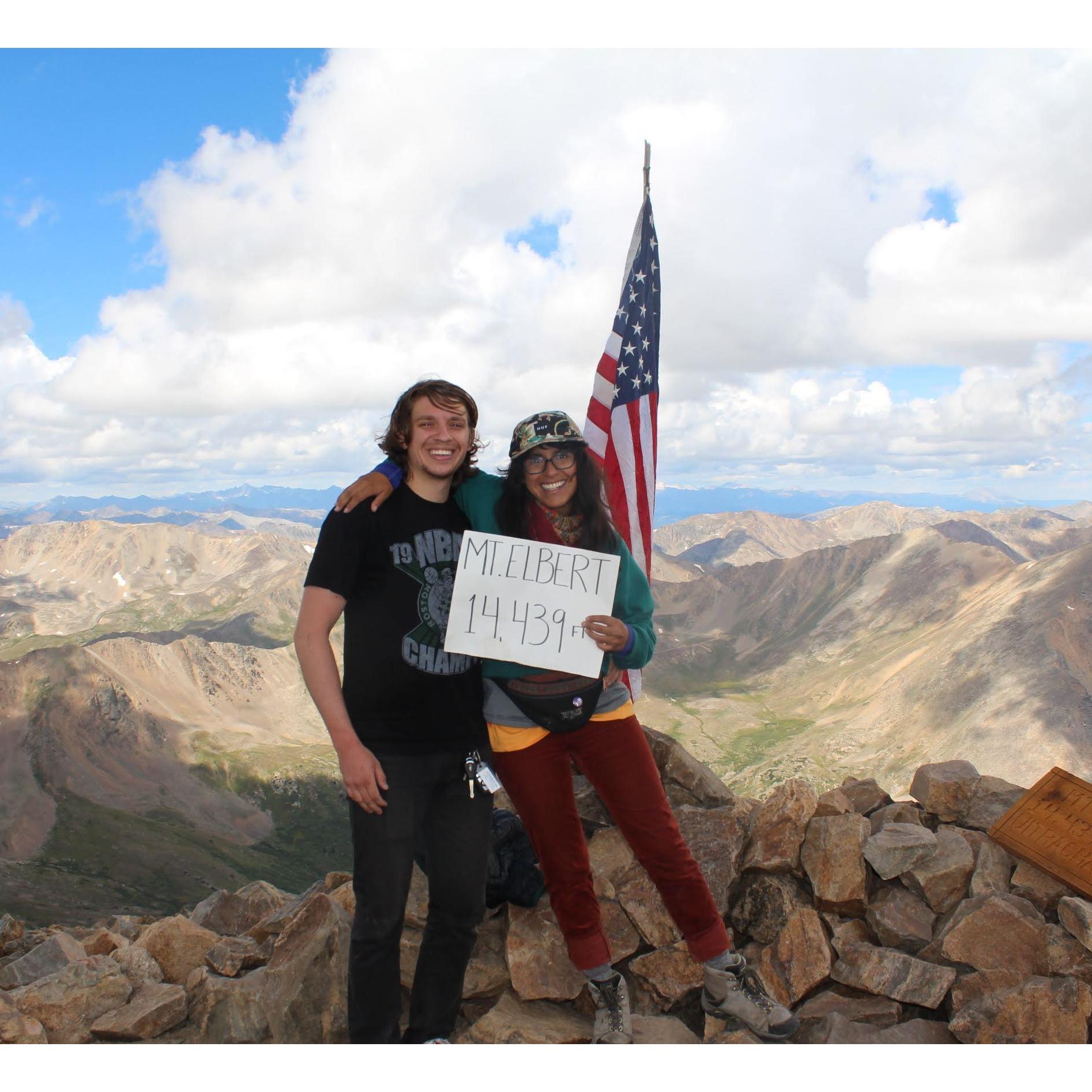 Colorado trip, our first fourteen-er.