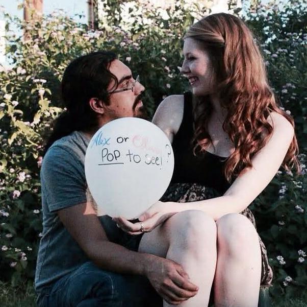 Announcing that we were having a baby girl, September 2014.