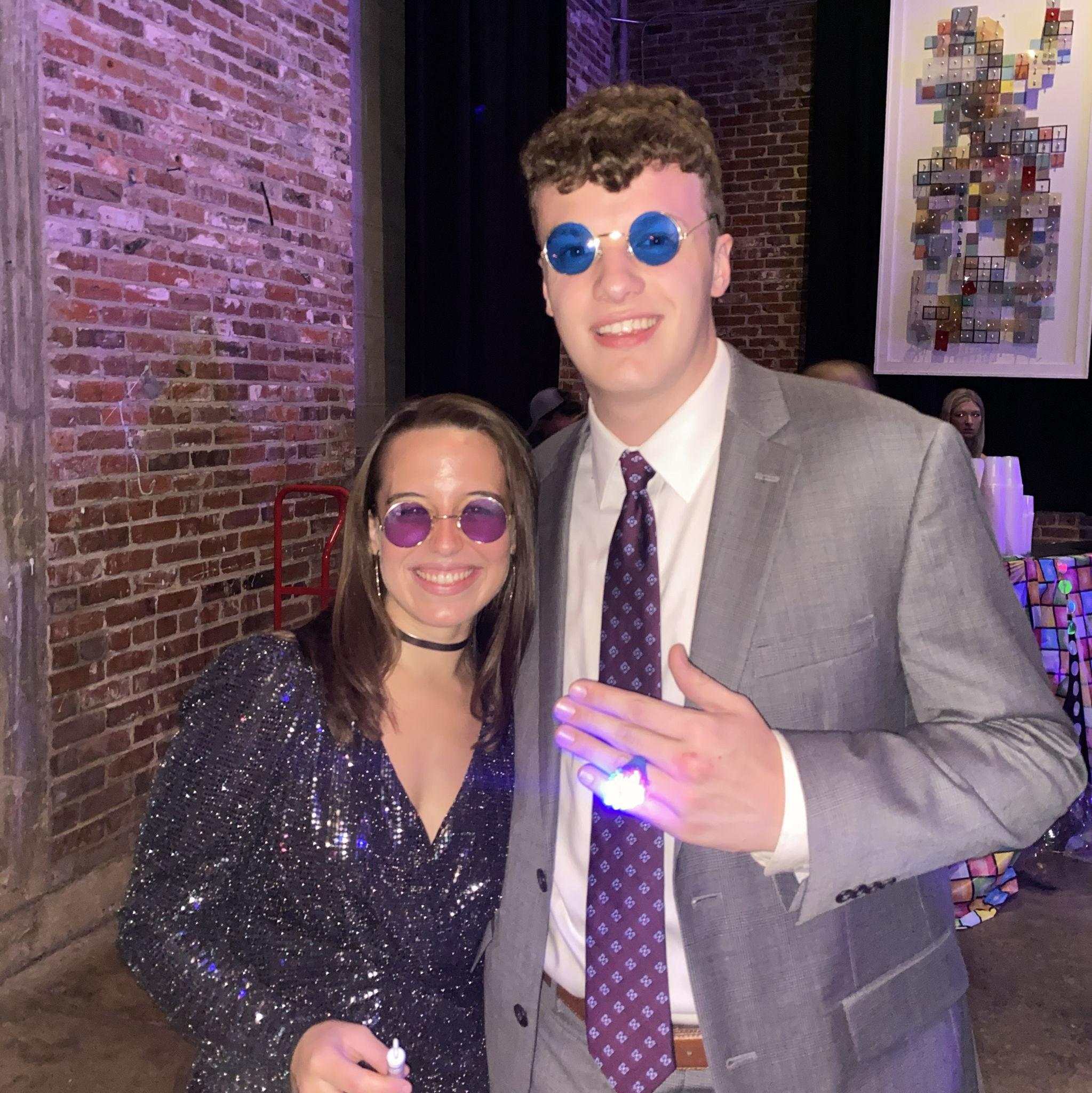 Our first date: Chi O Disco Formal (Fall 2021)!