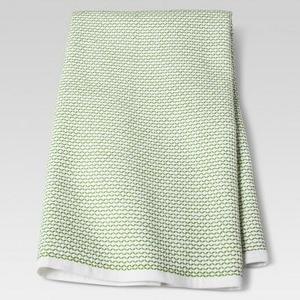 28"x18" Zig Zag Kitchen Towel Green - Threshold™