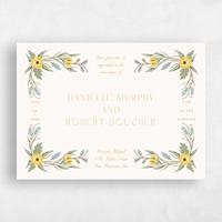 Beige Wedding Invitation - Jardin Landscape