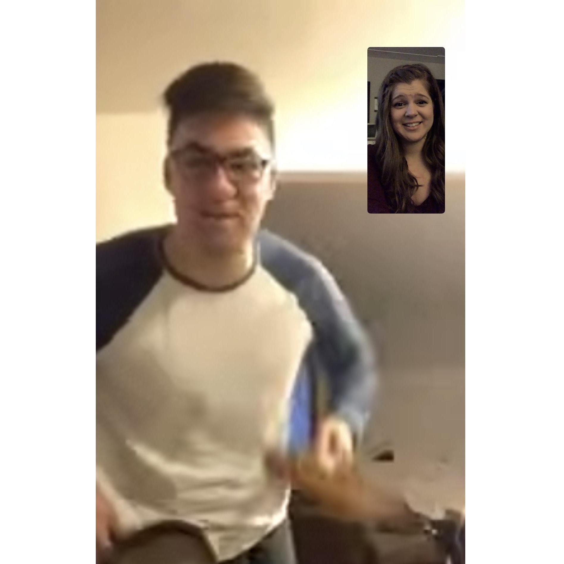 An inside look of what the beginning of our relationship looked like. Staying in on Saturday nights to Facetime for hours and hours at a time. I think our record is 7 hours straight!!