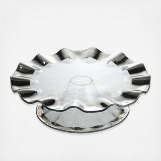 Roman Antique Ruffle Pedestal Cakeplate