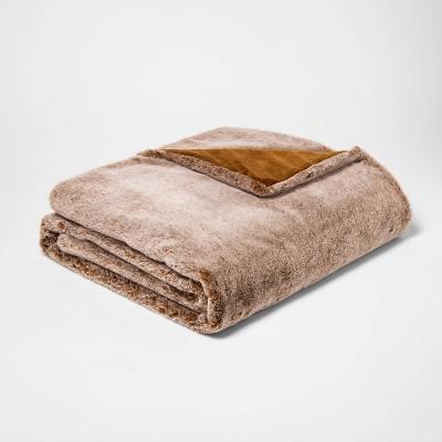 Faux Rabbit Fur Throw Blanket - Threshold™