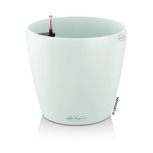 Lechuza 13230 Classico Color 43 Self-Watering Garden Planter for Indoor and Outdoor Use, White Matte