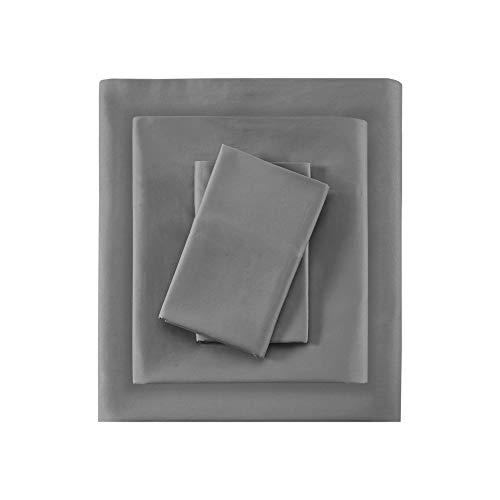 Sleep Philosophy SHET20-876 300TC Liquid Cotton Sheet Set King Grey