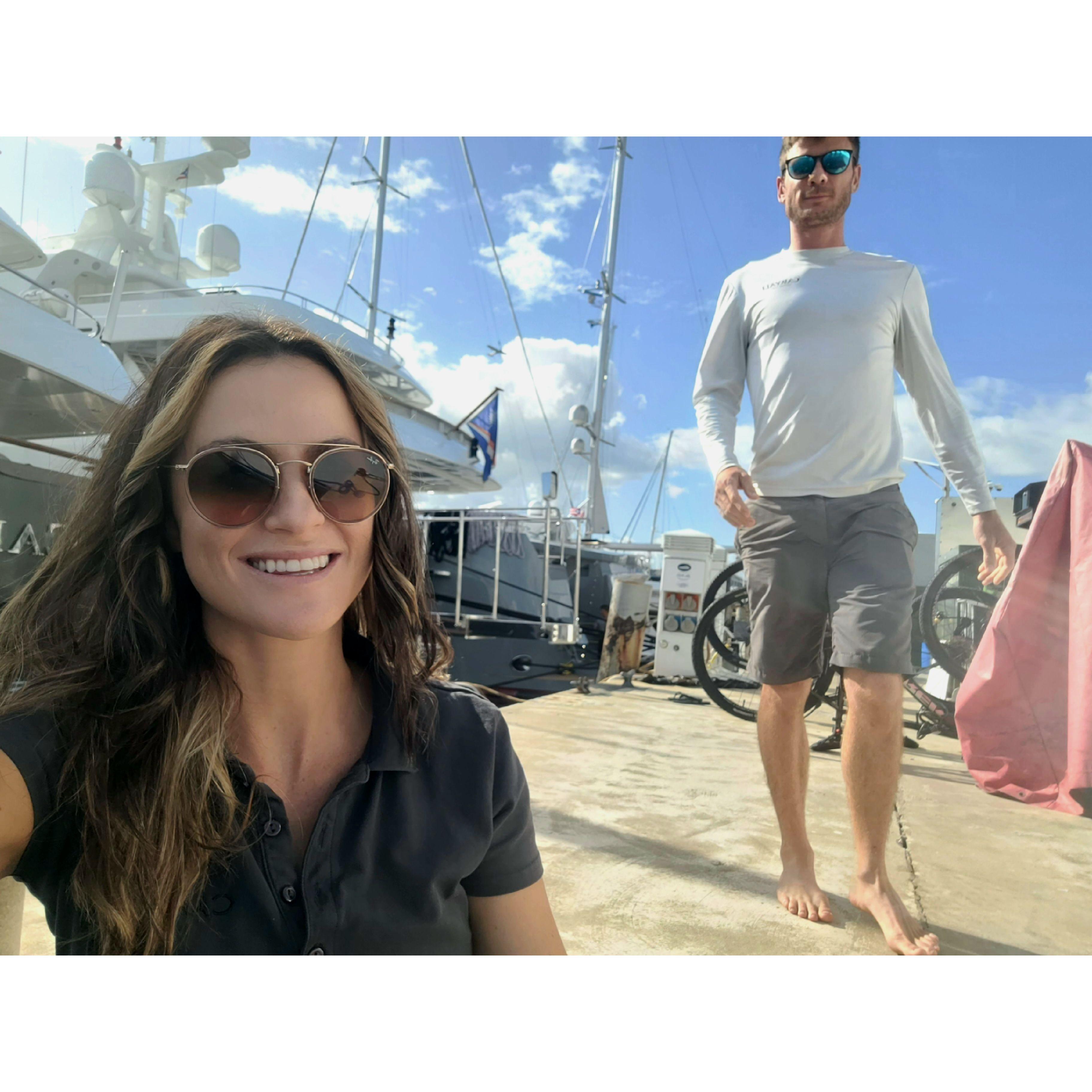 Strolling the docks in Puerto Rico