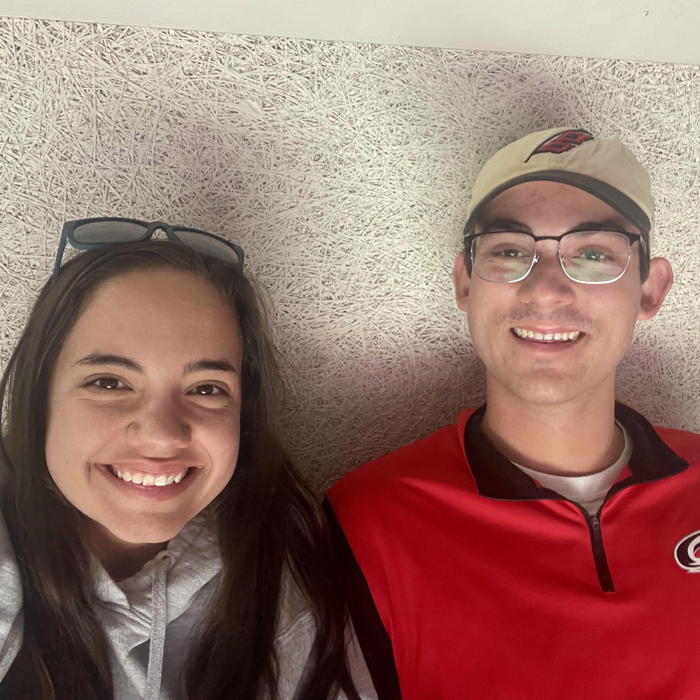 Bailey suprised Robert and took him to see his favorite hockey team- the Carolina Hurricanes!