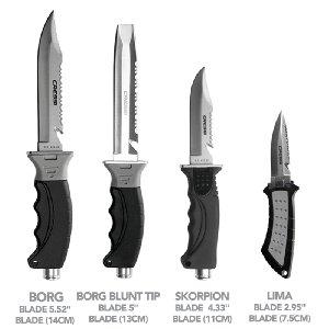 Cressi Borg, Long Blade Diving and Spearfishing Knife