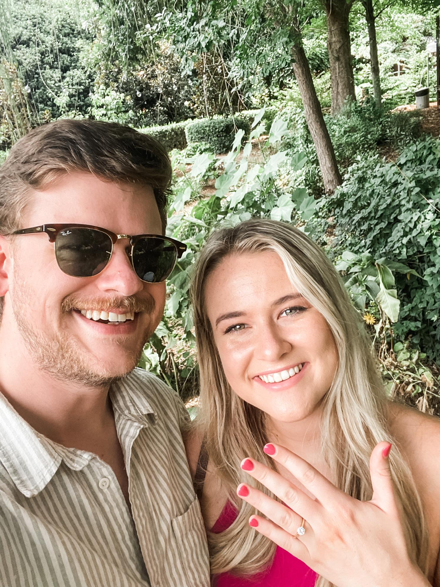 Hank proposed at our house in Charlotte, and it was a total surprise!!