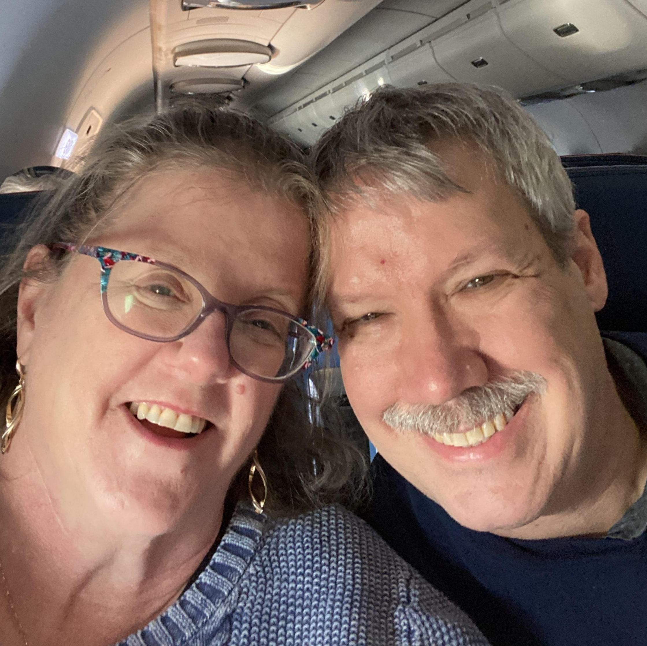 The Newlyweds on our way to the Honeymoon!
