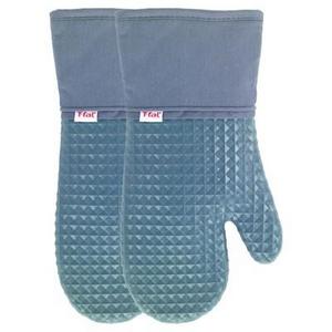 T-Fal Waffle Silicone Oven Mitt (Set of 2), Blue