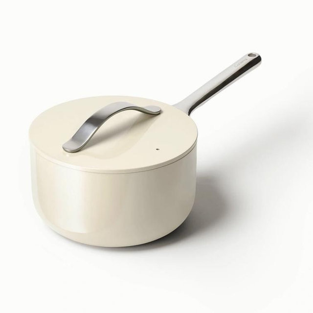 Caraway 3qt Sauce Pan with Lid (cream)