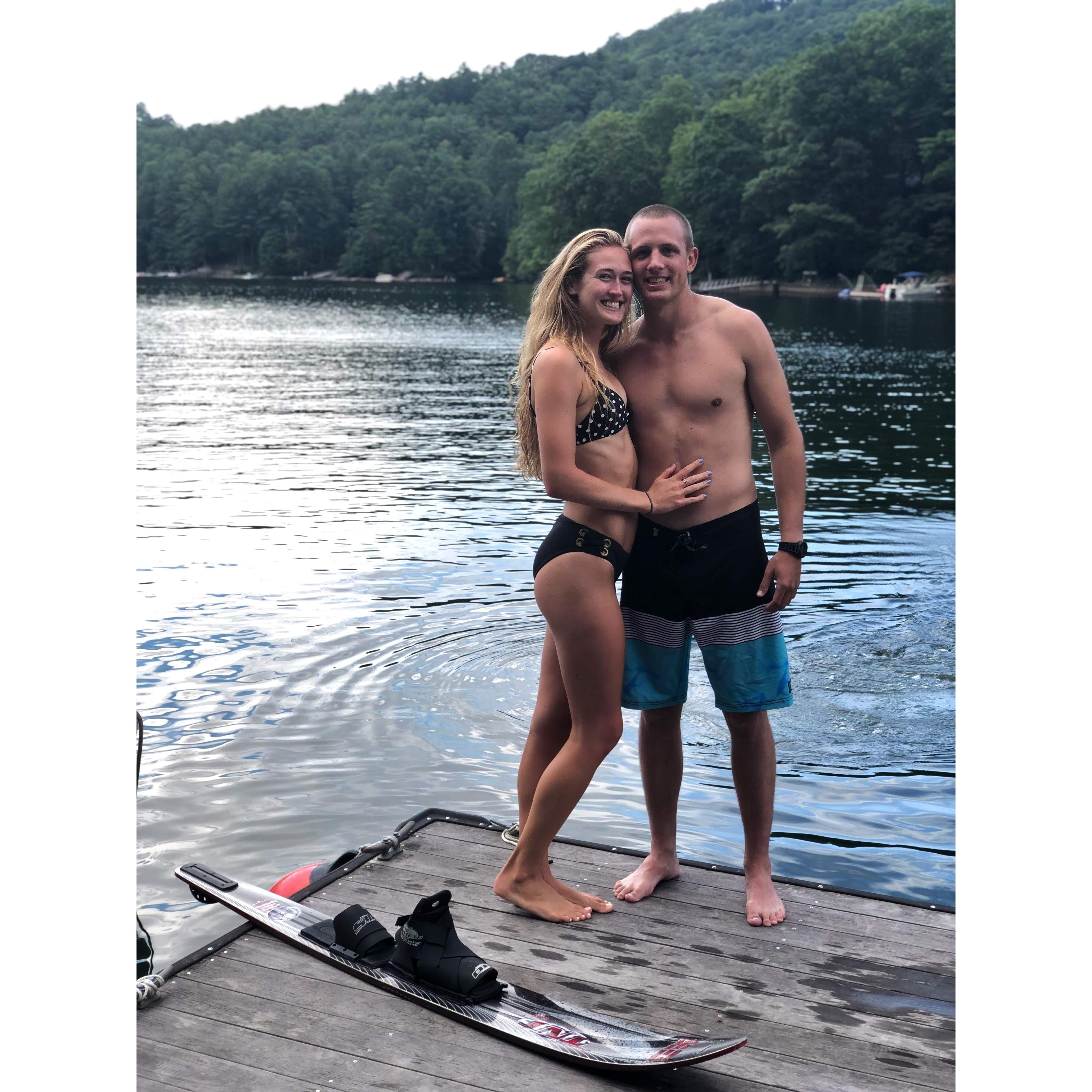 At Luke's family lake house in Cashiers, NC