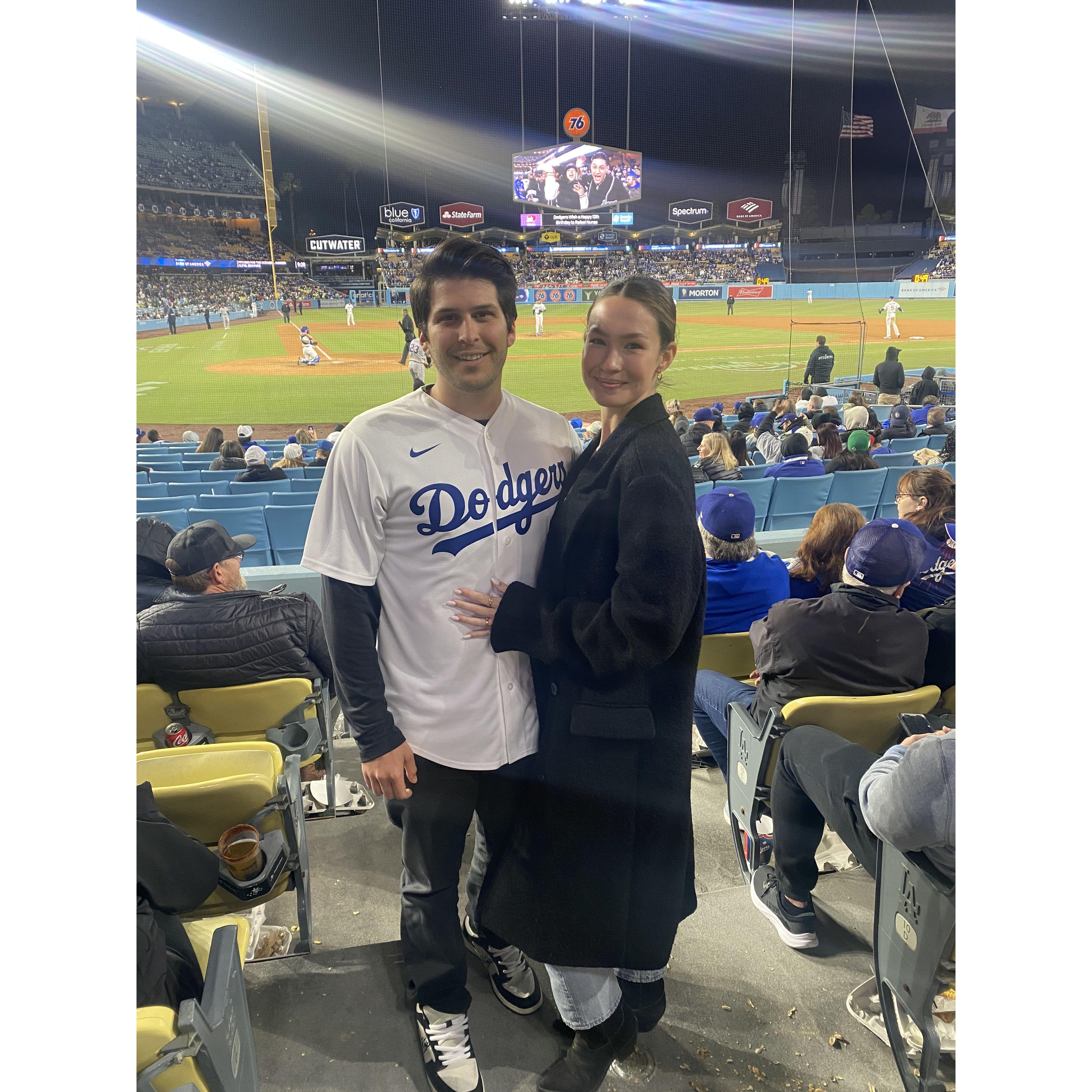 One of our many Dodgers games!