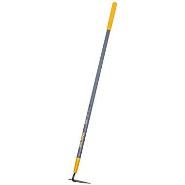 True Temper 26097200 Forged Garden Hoe with Serrated Edge and 54 in. Fiberglass Handle with Cushion Grip