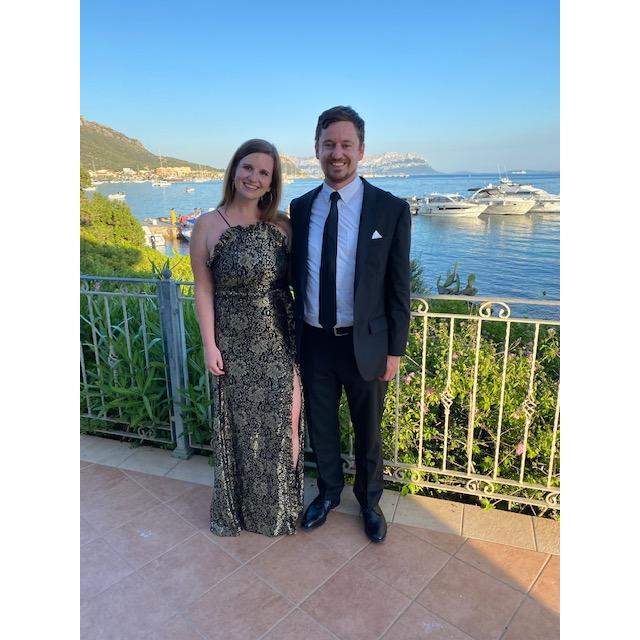 At Amy and Giuseppe's wedding.