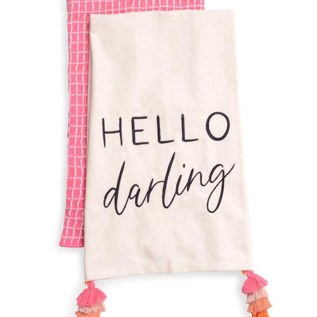 Mud PieHello Darling Kitchen Towel Set