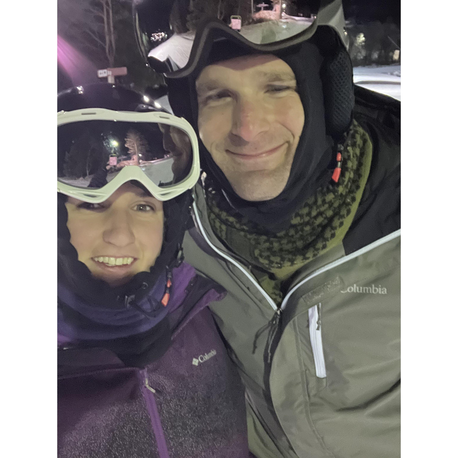Skiing at Camelback Mountain, PA; February 2025