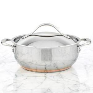 Anolon Nouvelle Copper Stainless Steel 4 Qt. Covered Casserole