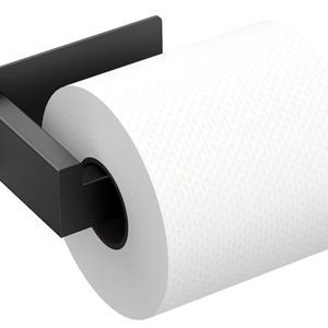 Auxmir Adhesive Toilet Paper Holder, Matte Black