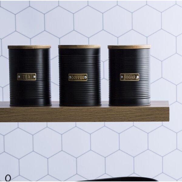 Otto 3 Piece Coffee, Tea & Sugar Jar Set